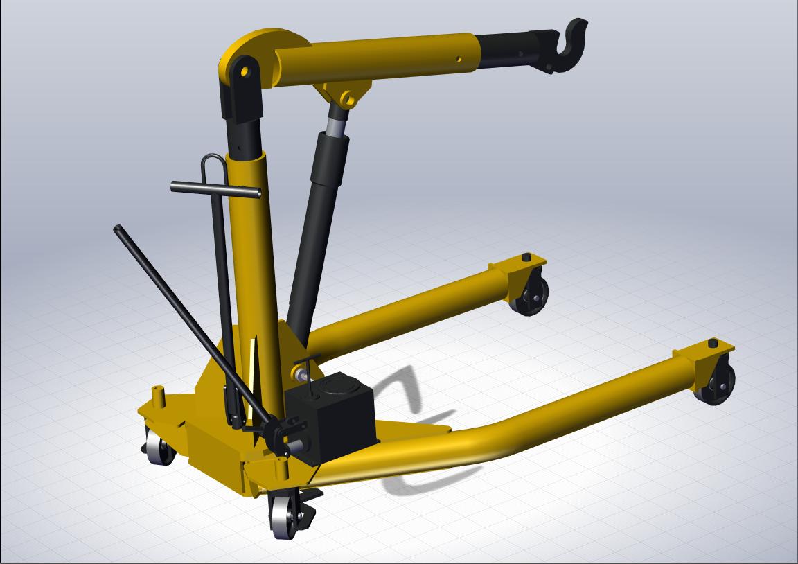 12吨移动式液压起重机3D数模图纸_Solidworks设计